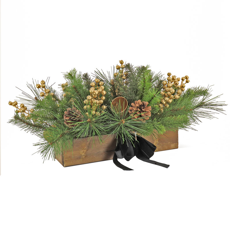 Arrangement floral mixte en pot