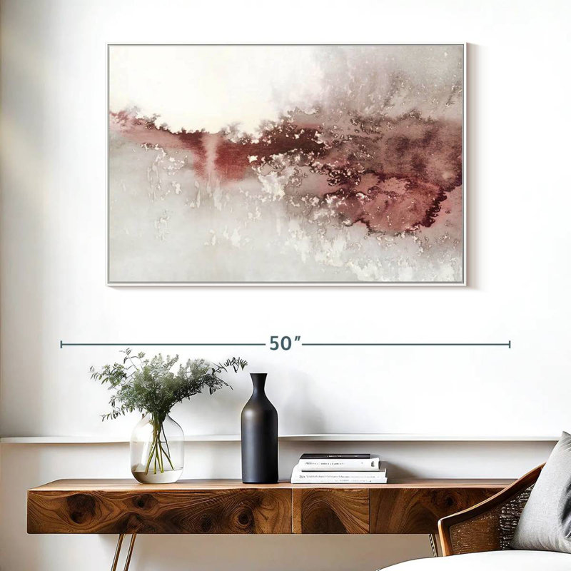 Douces vagues I, Cadre flottant blanc, 40 po x 27 po