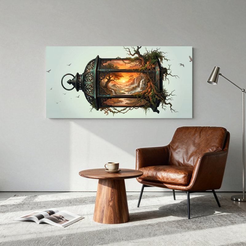 Fantaisie lanterne, reproduction d'art sur toile, ensemble de 1, 48“W x 24”H, Wrapped Canvas