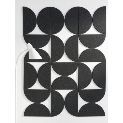 Grand ensemble de babillard 48 x 36 - tuiles de feutre minimalistes pour remplacer vos vieilles planches de liège pour décor de bureau mural - paquet de 24 pour la décoration de bureau à domicile (calcaire)