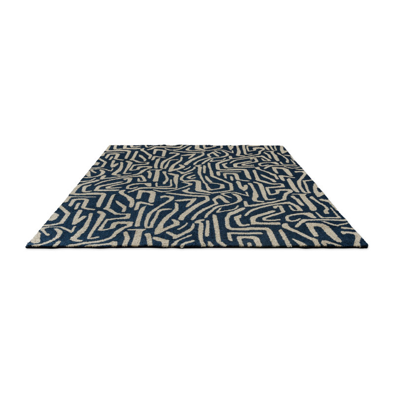 Melodic Hand Tufted Abstract Area Rug, Rectangle 6'6" x 9'2"