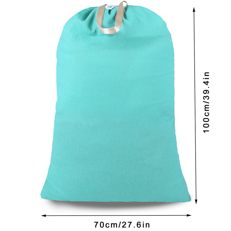 Fabric Laundry Bag, Turquoise