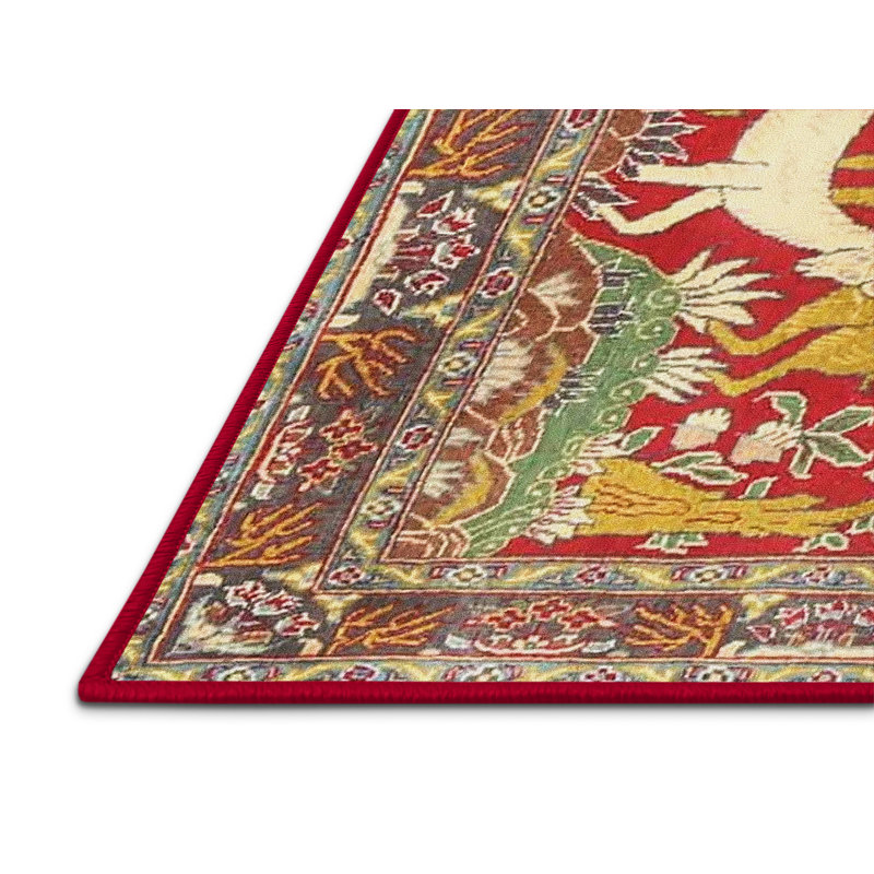 Tapis traditionnel 100% lavable à la machine 4402, Rectangle 5 pi x 8 pi