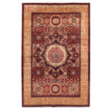 Aryana Wool Oriental Area Rug in Red