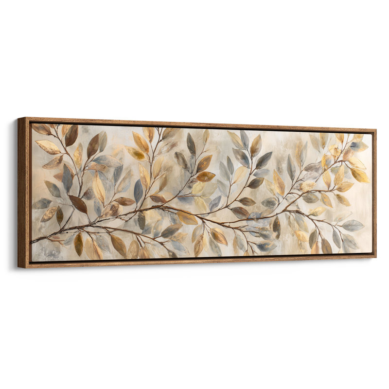 «Calm Distant Horizon with Birds Living Room», art mural, H 20 po x l 60 po, Naturel