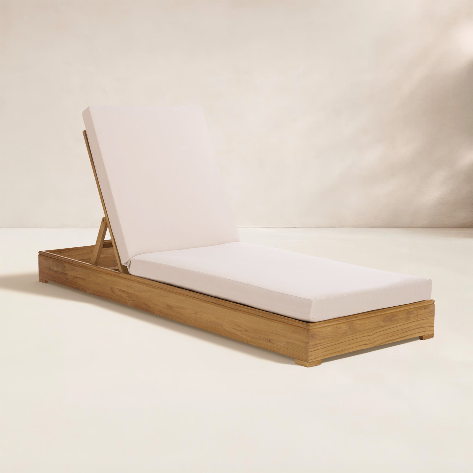Melrose 23" Teak Patio Chaise Lounge