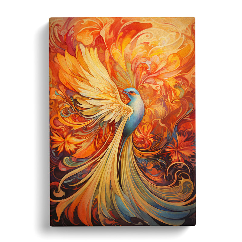 Bird Of Paradise Nouveau - Wrapped Canvas, 50cm H x 35cm W x 3cm D