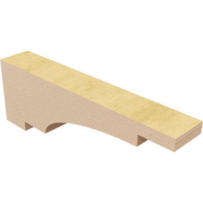 2"W x 12"D x 4"H Mediterranean Rough Cedar Woodgrain TimberThane Corbel, Primed Tan