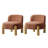 28" W Boucle Accent Chair with Solid Wood Legs (Set of 2)-314648201