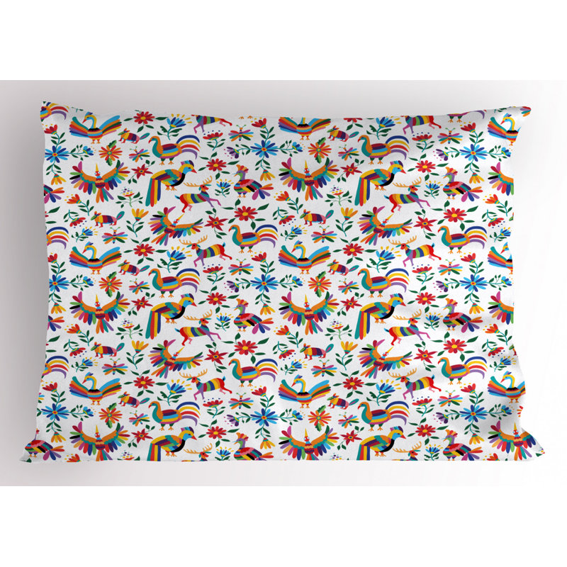 Flowers Polyester Sham Set, King