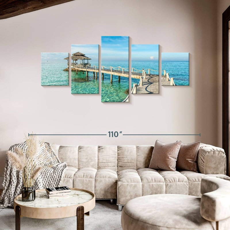 Phuket Wooden Dock, 42" H x 92" W