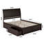 Lit plateforme en bois massif avec repose-pieds et tiroirs sous le lit Fitzsimmons-1130799576-1130799583
