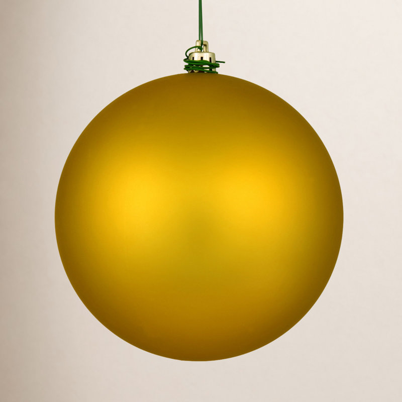 Holiday Décor Ball Ornament, 12" H x 12" W x 12" D, Medallion Gold