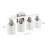 24" Modern 4-Light Bathroom Vanity Light Fixture - Brushed Nickel Finish with Clear Glass Shades, Perfect for Bathroom, Vanity, and Dressing Area Lighting (No Bulbs)-357719746