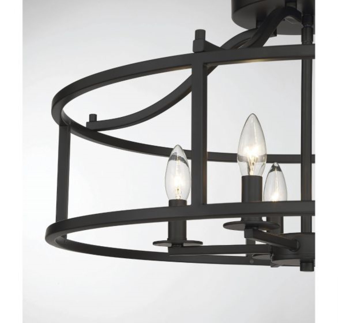 Maris 5-Light Semi Flush Mount, Black