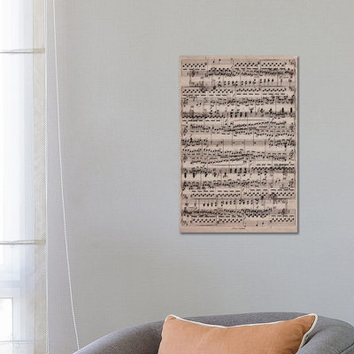 Modern Art - Sheet Music Ode To Joy by 5by5collective - Wrapped Canvas Print