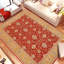 Tapis oriental rouge / or en laine noué à la main de 9 pi 1 po x 12 pi 2 po Silke