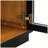Modern 4-Door Large Storage Buffet Cabinet with Glass Doors-354099235