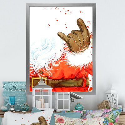 «Christmas Holiday Fancy Santa Claus VI», reproduction d'art sur toile
