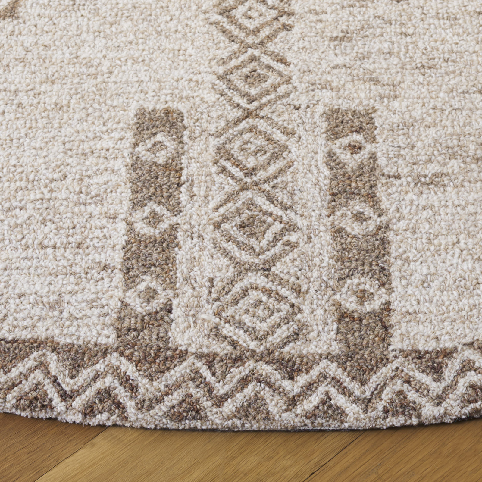 Uriel Hand-Tufted Moroccan Wool Rug, Round 6'