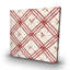 Toile beige à motif de lignes rouges | Décoration élégante