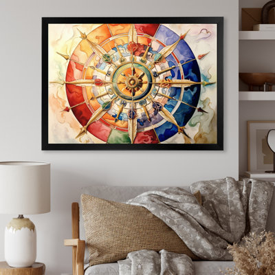 La roue religieuse du dharma sur toile