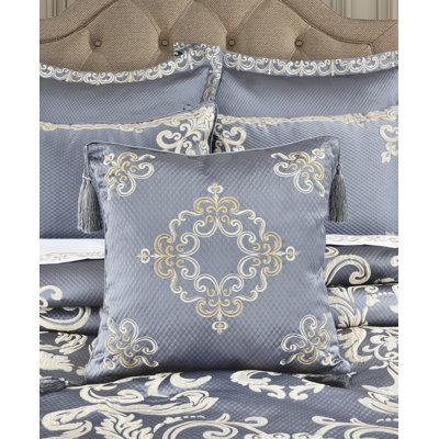 Dicaprio 18" Square Embellished Decorative Throw Pillow
