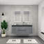 Ensemble de meuble-lavabo double mural 60 po Castin-457868117