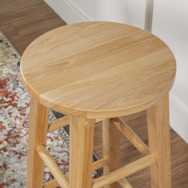 Tabouret de bar / comptoir en bois massif Bernistine, Tabouret de bar (siège d'une hauteur de 29 po), Naturel