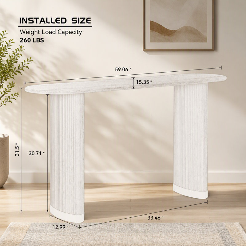 Table console étroite, table basse, Brun, Brun, Brun