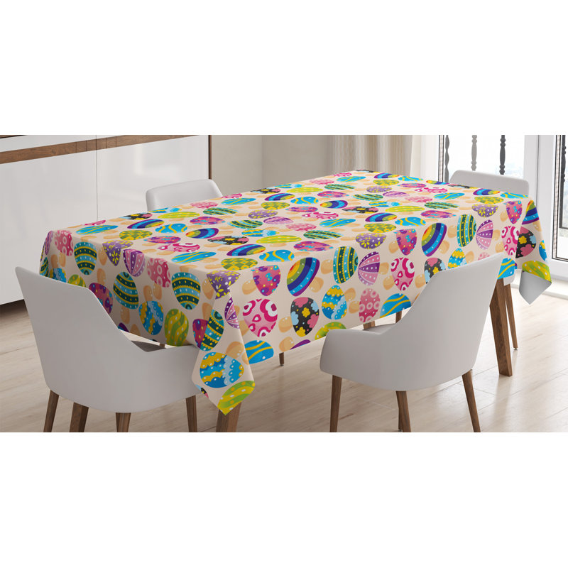 Nappe ambesonne champignon, couleur champignon et couleur de couleur champignon, housse de table rectangulaire pour la cuisine de salle à manger décoration, 60 po x 90 po, multicolore