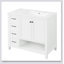Meuble-lavabo blanc de 36 pouces avec deux portes et tiroirs, durable et élégant pour les salles de bain modernes