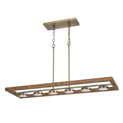 Afke 6 - Light LED Kitchen Island Square / Rectangle Chandelier