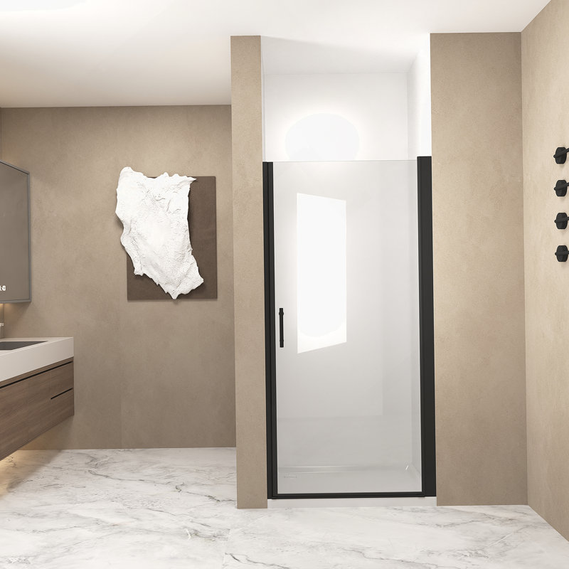 Pivot Shower Door With Aluminum Frame