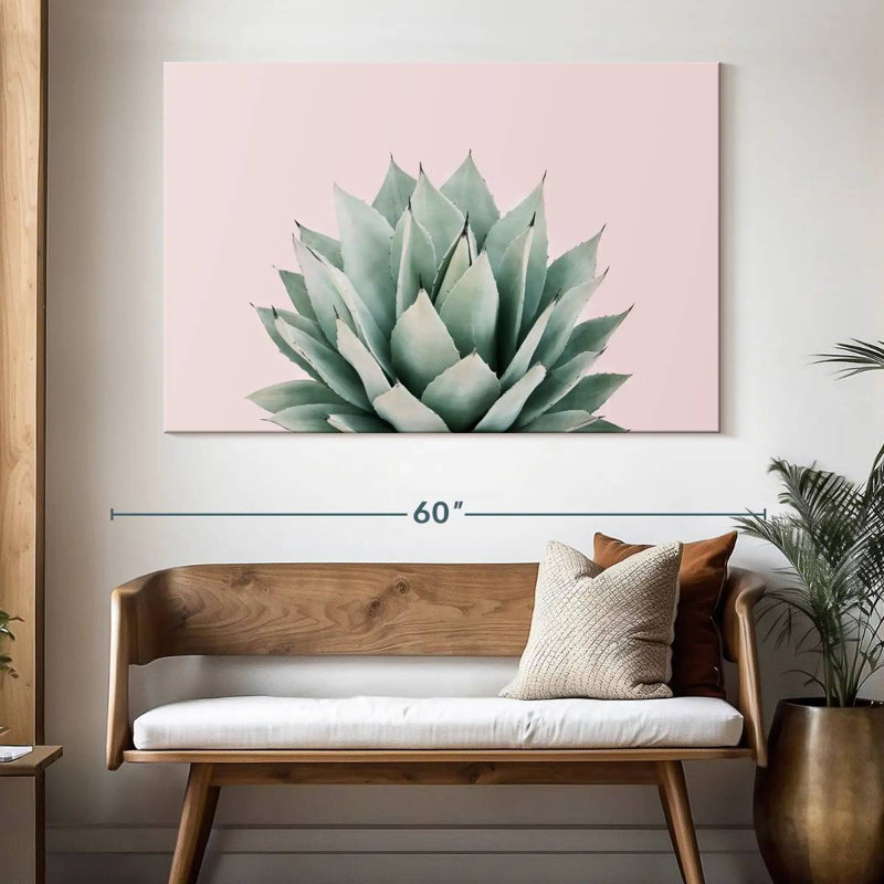 Harnek Blush Agave, 34" H x 51" W