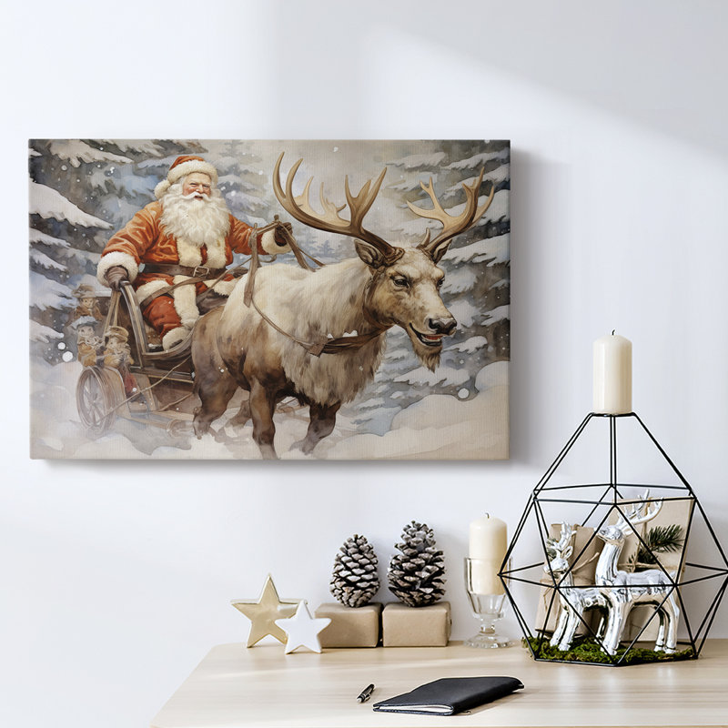 Christmas Holiday Arts - Toile tendue avec châssis, H 12 po x l 18 po