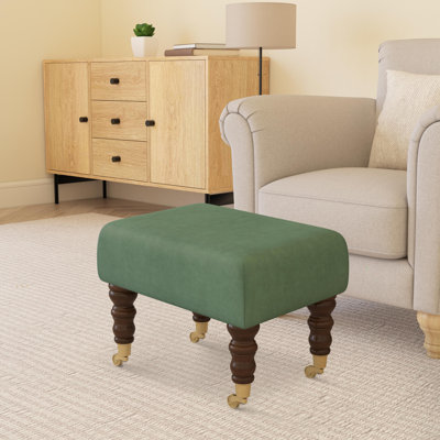 Autryville Wood Caster Leg - Fabric