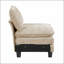 Causeuse de style moderne avec tissu moelleux en chenille taupe et tissu d'ameublement contemporain