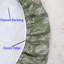 Nappe ronde en vinyle avec envers en flanelle, conception à ourlet élastique, matériau en PVC imperméable et résistant à l'huile, résistant aux taches, convient aux tables de salle à manger rondes de 45 à 56 pouces.
