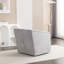 Fauteuil pivotant moderne gris 360 avec dossier doux et dossier en chenille - Rehaussez le confort de votre chambre à coucher-2070561577