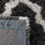 Tapis à poils longs en coton / polyester noir / ivoire-16766615