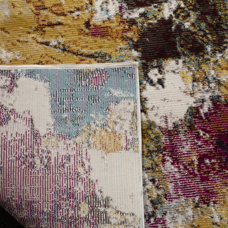 Mancheer Performance Abstract Rug, Runner 2' x 8'
