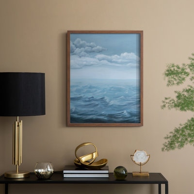 «Roiling Sea I», reproduction encadrée - bois massif
