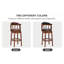 Tabourets de bar en cuir confortables avec plateau pivotant à 360 degrés et dossier incurvé en cuir-1783012234-1783012235
