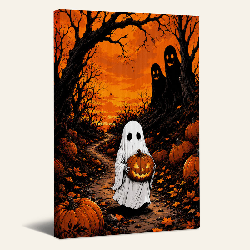 Art mural sur toile Halloween, H 18 po x l 12 po