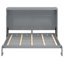 Lit double mural pleine grandeur gris, option peu encombrante pour les petits espaces, appartements sans sommier requis, support de matelas flexible