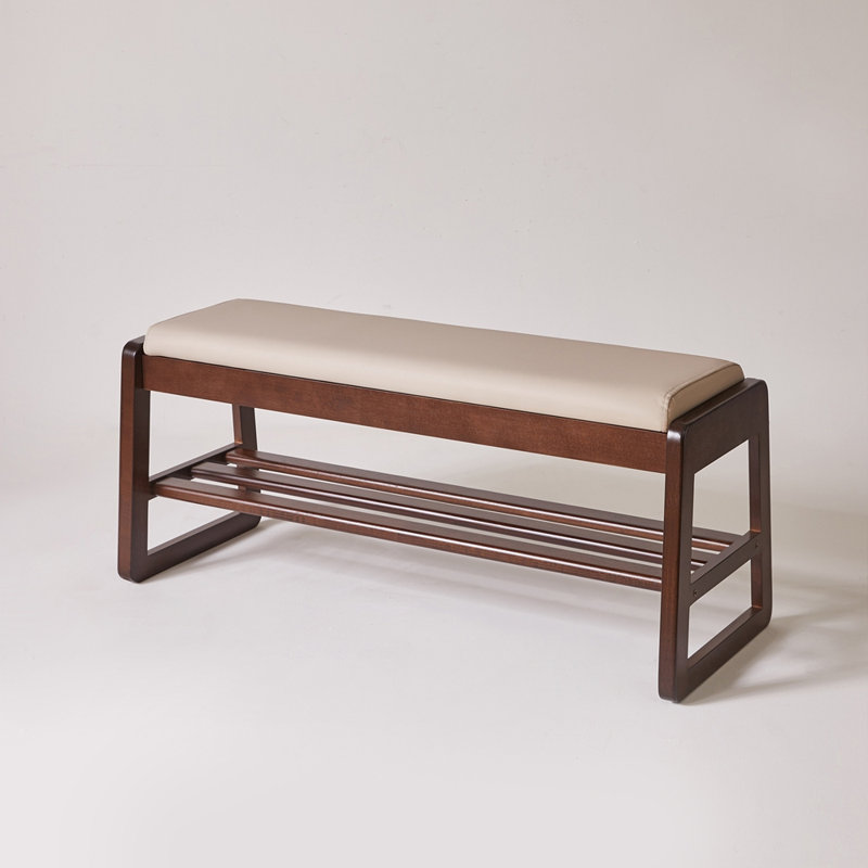 Banc robuste pour chaussures 39,37 pouces, Blanc cassé, Off White