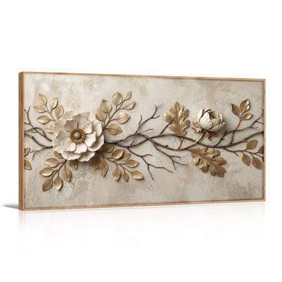 Ensemble de 1 toile murale à motif floral