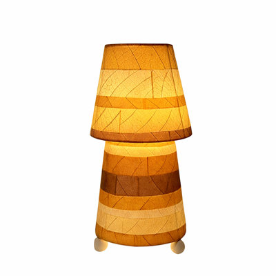  Lampe de table rayée fuselée naturelle