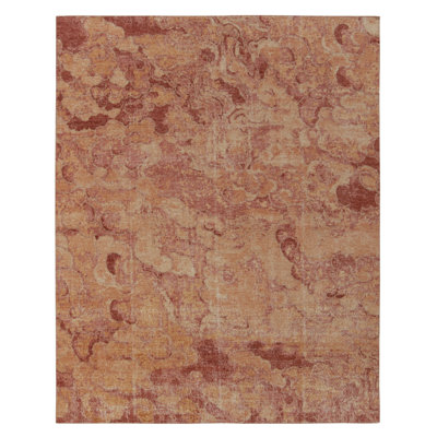 Homage Wool Abstract Area Rug in Red/Gold